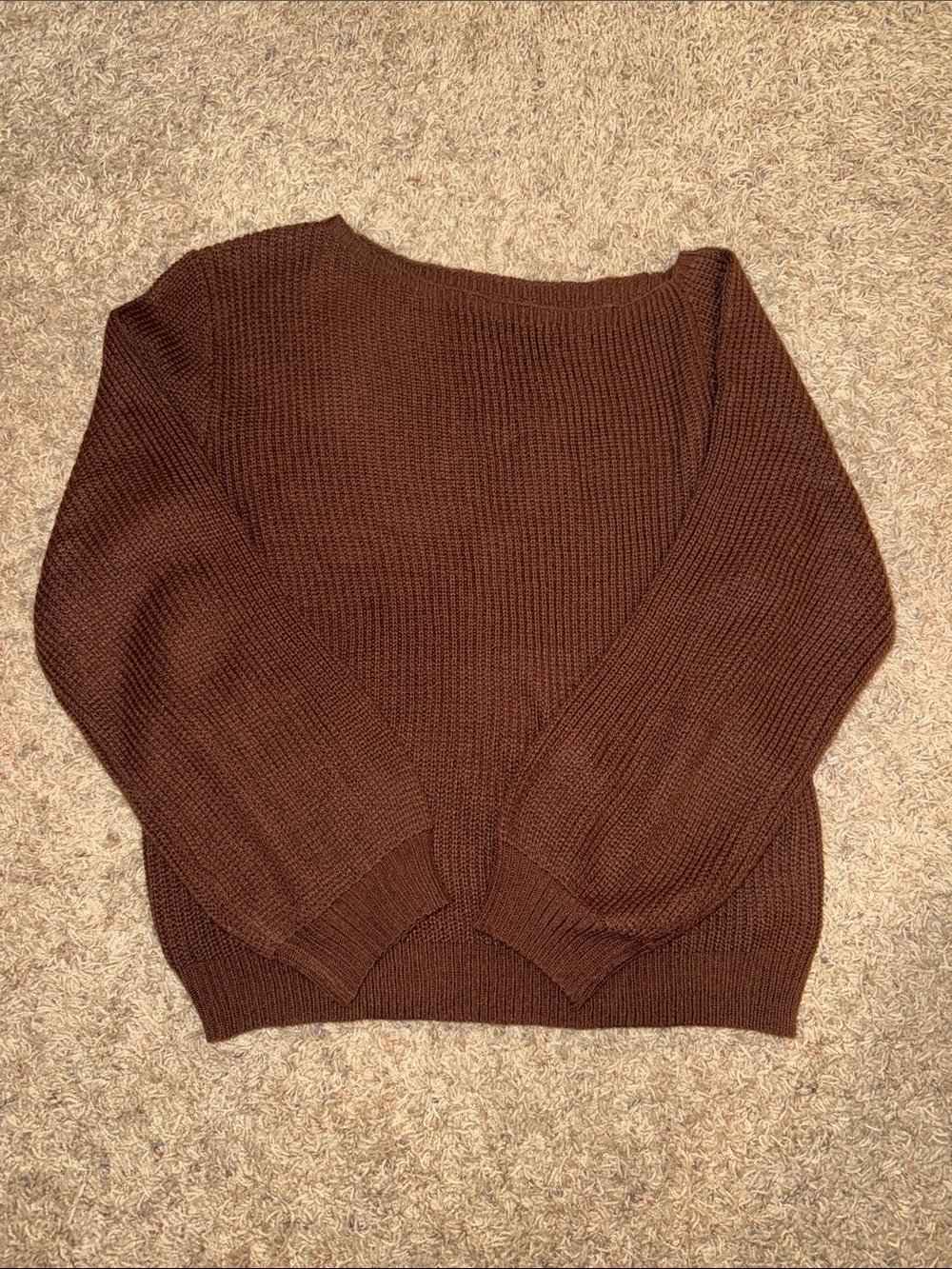 Classic Women's Crewneck Sweater in Chocolate Brown